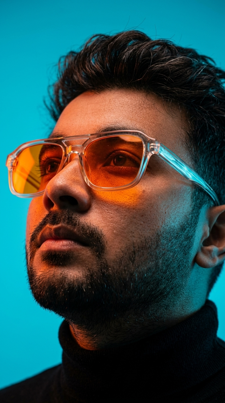 Portrait of Rishi Srivastav — Cyan / Amber