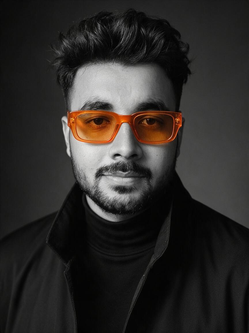 Portrait of Rishi Srivastav — Mono / Orange